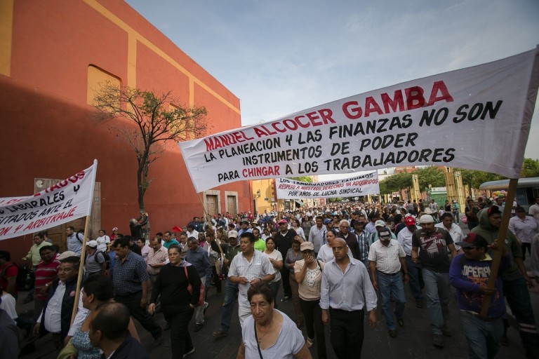 Marchan Burocratas VS violaciones al contrato colectivo_GS__3