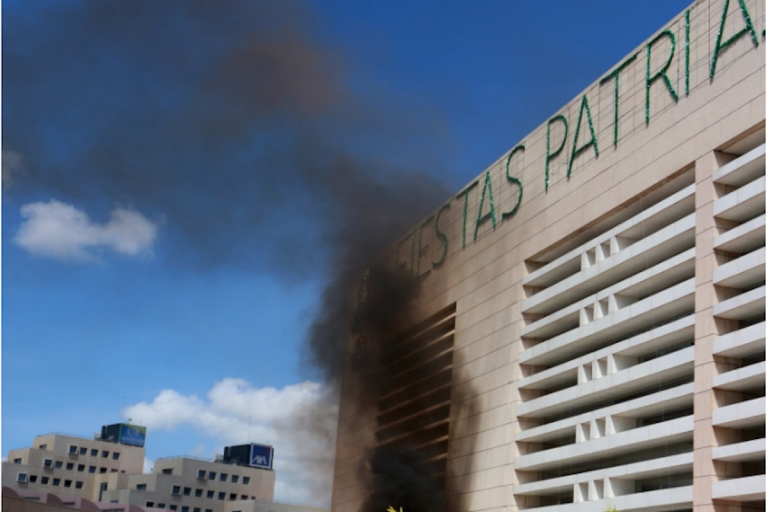 Se simuló un incendio. Foto: Especial