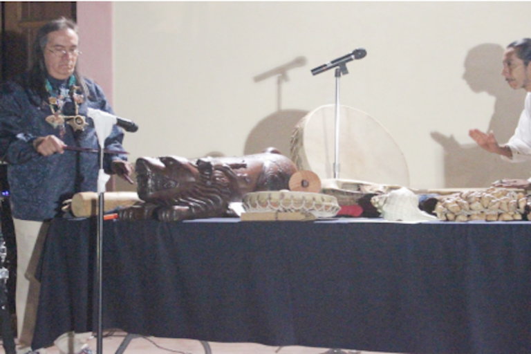 Recital con instrumentos prehispánicos. Foto: Especial