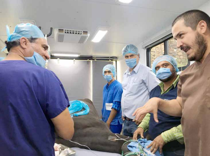 Quirófano móvil para grandes especies. Foto: FMVyZ UNAM