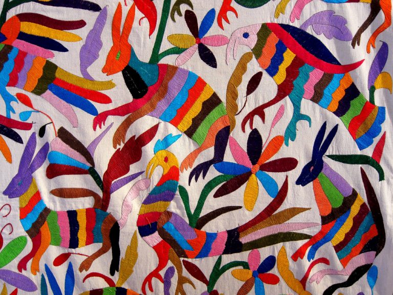 Bordado otomí. Foto: Flickr