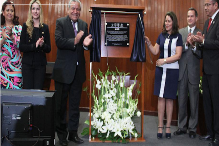 Realizan develación de murales conmemorativos. Foto: Especial