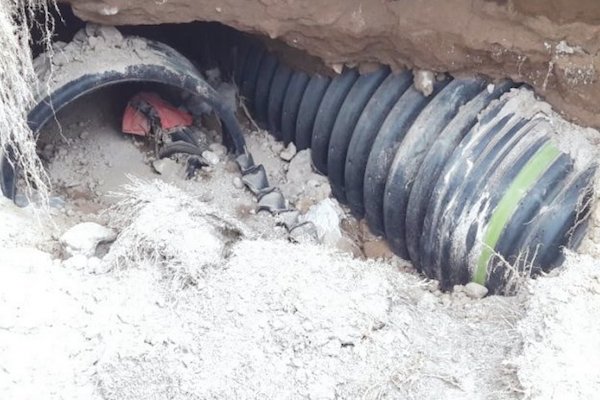 Daño en ducto. Foto: Especial