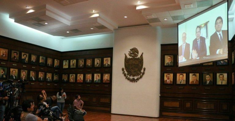 Videoconferencia del gobernador. Foto: Especial