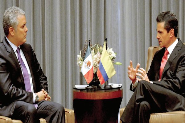 Iván Duque y  Enrique Peña Nieto. Foto: Cortesía
