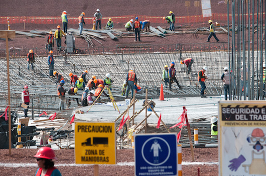 Aspecto de las obras del nuevo aeropuerto. Foto: Cuartoscuro.