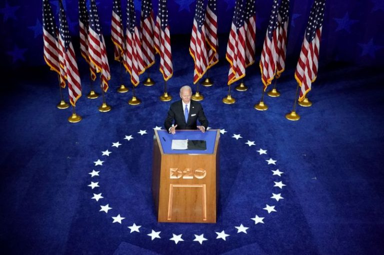LYNXMPEG7K0IS.jpg,Joe Biden acepta la nominación presidencial demócrata para el 2020 en Delaware, Estados Unidos, el 20 de agosto de 2020. REUTERS/Kevin Lamarque; Crédito: KEVIN LAMARQUE, Reuters