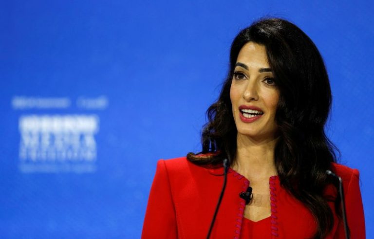 LYNXMPEG8H1D0-1.jpg,La abogada de derechos humanos Amal Clooney asiste a la Conferencia Global para la Libertad de los Medios en Londres, Gran Bretaña, 10 julio 2019.
REUTERS/Peter Nicholls; Crédito: PETER NICHOLLS, Reuters