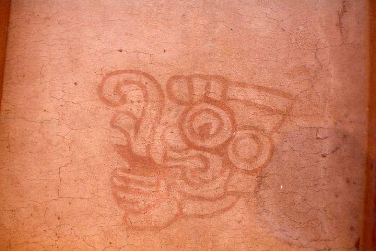 LYNXNPEG8L13Z.jpg,Primer plano de un glifo identificado como la representación del dios de la tormenta de Teotihuacán de perfil encontrado en el piso de la Plaza de los Glifos en La Ventilla, en las antiguas ruinas de Teotihuacán, México, 7 noviembre 2019.
REUTERS/Gustavo Graf; Crédito: GUSTAVO GRAF, Reuters