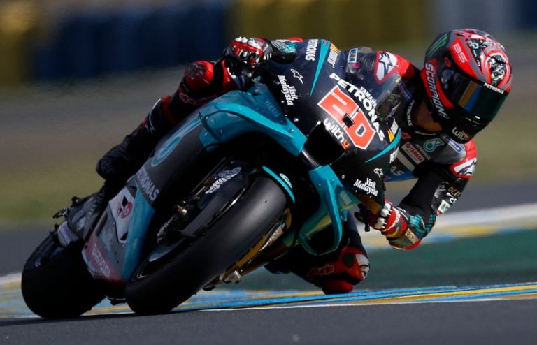 LYNXMPEG9G0H3.jpg,FOTO DE ARCHVIO: El piloto de MotoGP Fabio Quartararo en el circuito Bugatti de Le Mans, Francia. 10 de octubre de 2020 . REUTERS/Stephane Mahe; Crédito: STEPHANE MAHE, Reuters