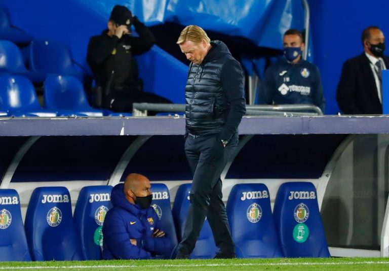 LYNXMPEG9I183.jpg,Foto del sábado del DT de Barcelona, Ronald Koeman, durante la derrota de su equipo ante Getafe por la liga española. 
Oct 17, 2020  
REUTERS/Juan Medina; Crédito: JUAN MEDINA, Reuters
