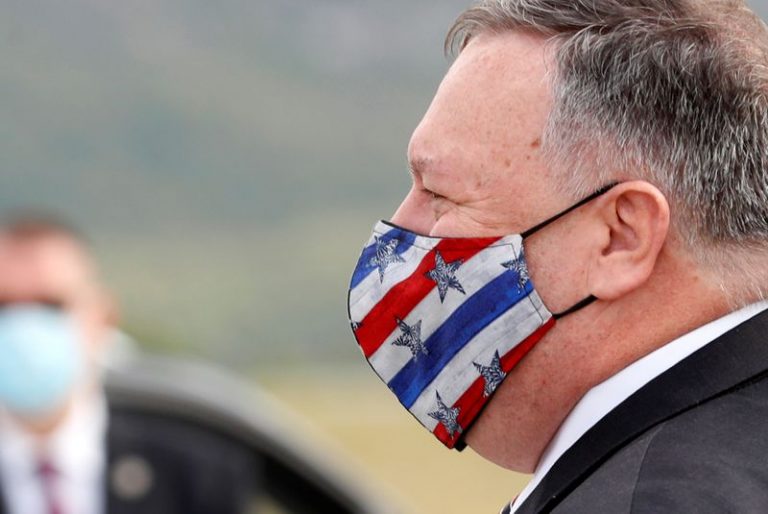 LYNXMPEG9K1JI.jpg,El secretario de Estado de EEUU, Mike Pompeo, en Dubrovnik, Croacia, 2 octubre 2020.
Darko Bandic/ Pool vía REUTERS; Crédito: POOL, Reuters